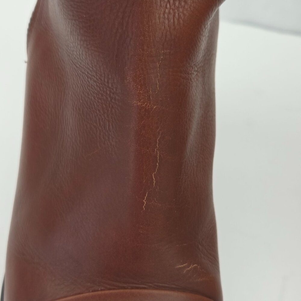 Boemos Brown Italian Leather Ankle Boots Size 38 - Picture 13 of 13